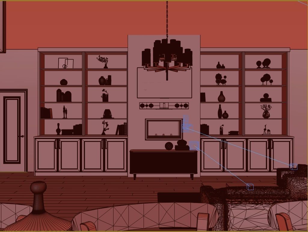 neoclassic kitchen 3D model_4