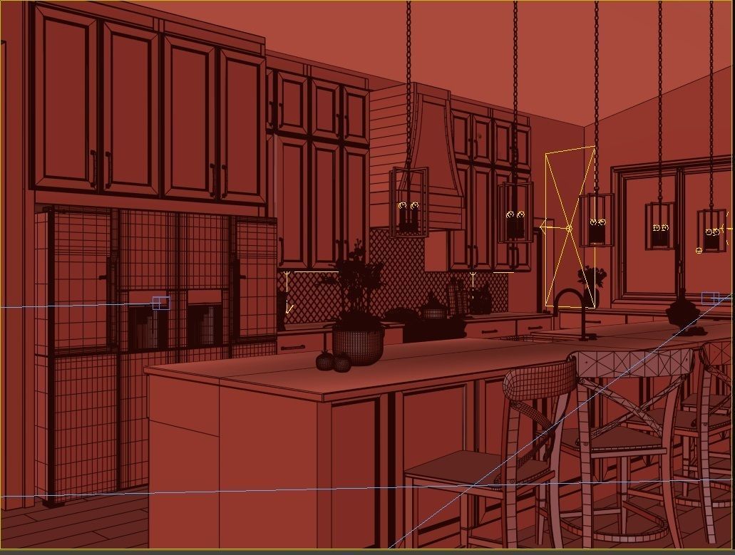 neoclassic kitchen 3D model_3