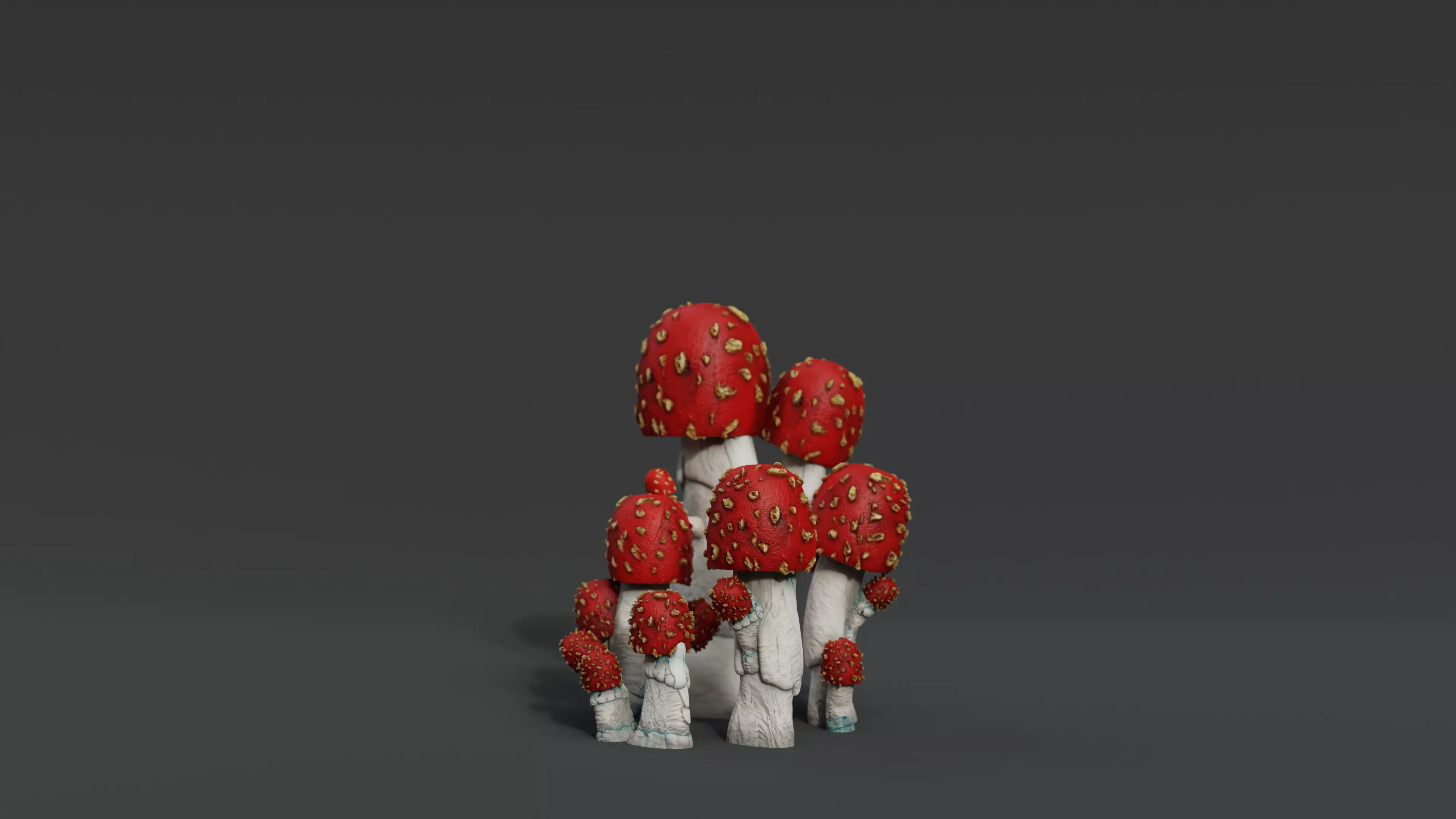 Mushroom Low-poly 3D model_0
