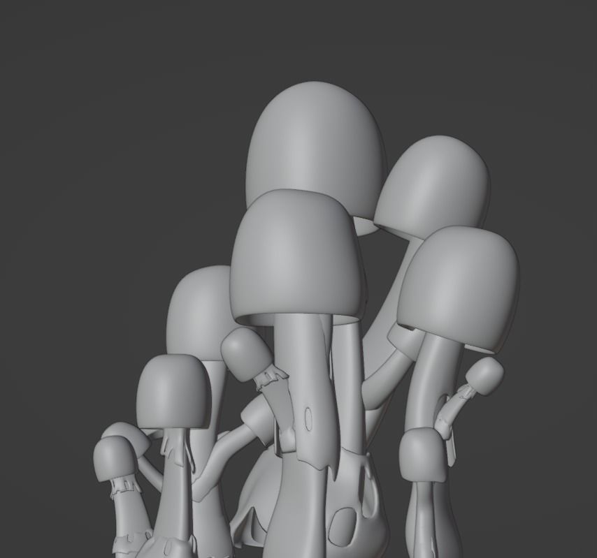 Mushroom Low-poly 3D model_2