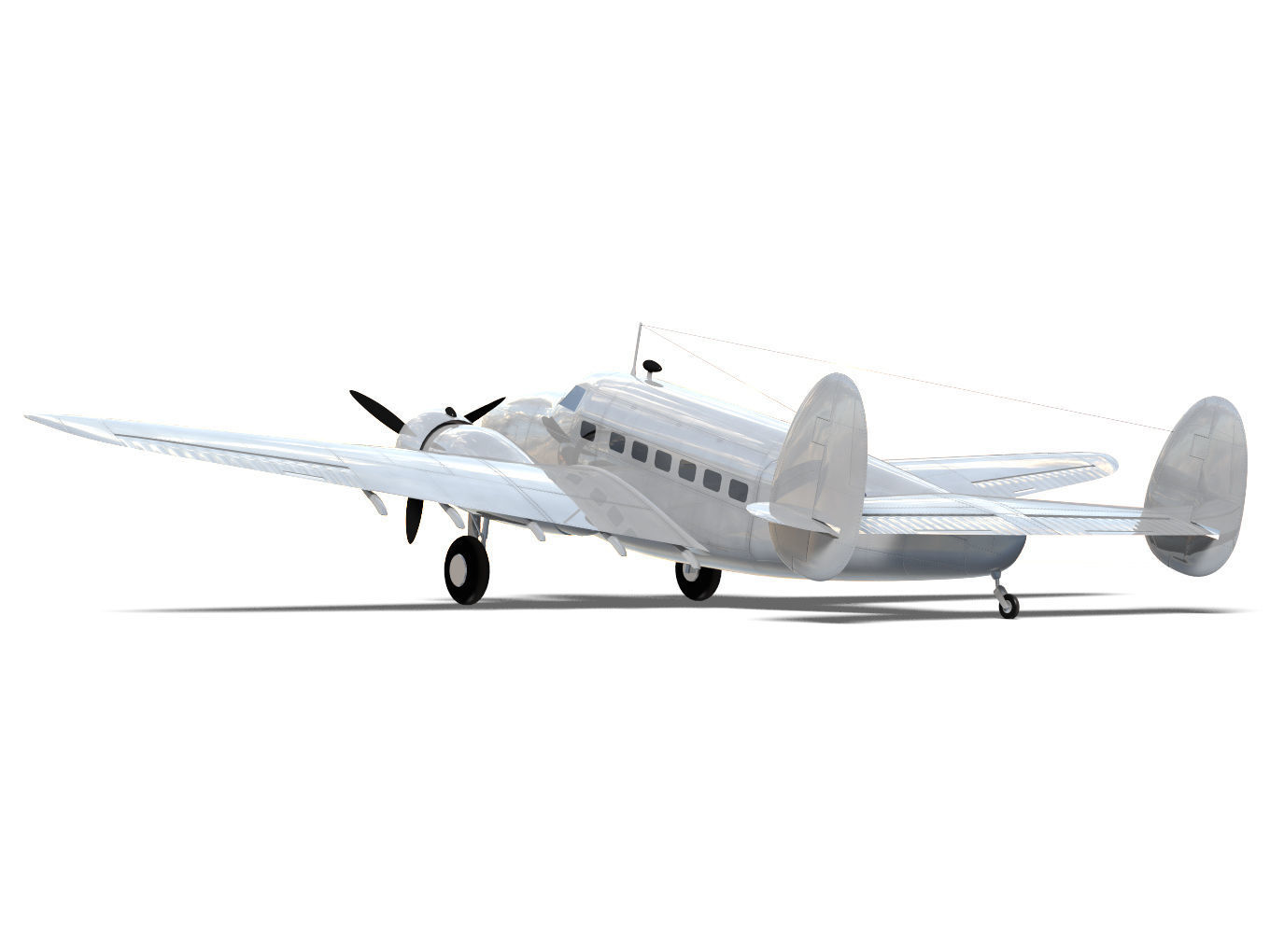 Lockheed L-14 Super Electra 3D model_6
