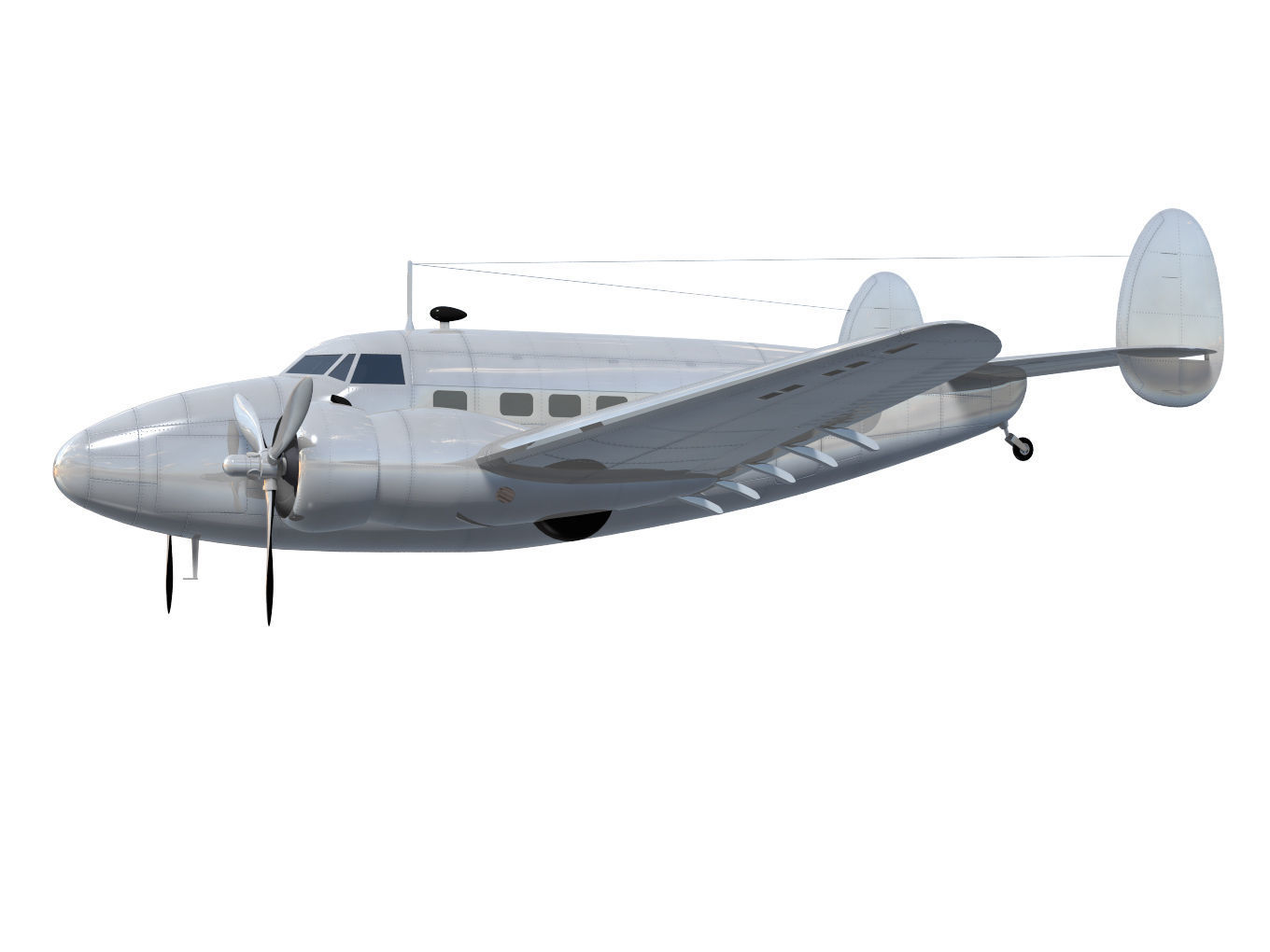 Lockheed L-14 Super Electra 3D model_2