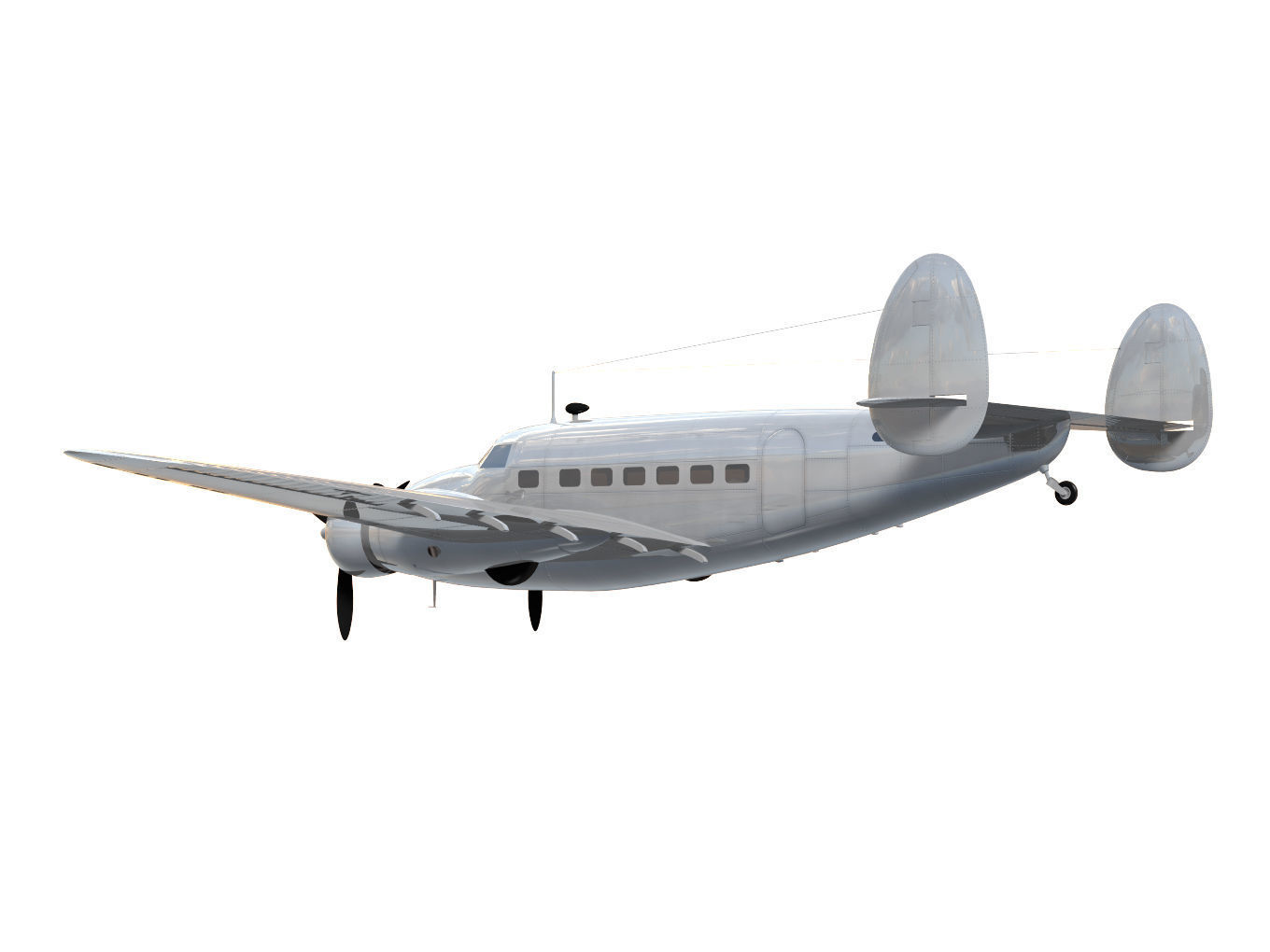 Lockheed L-14 Super Electra 3D model_4