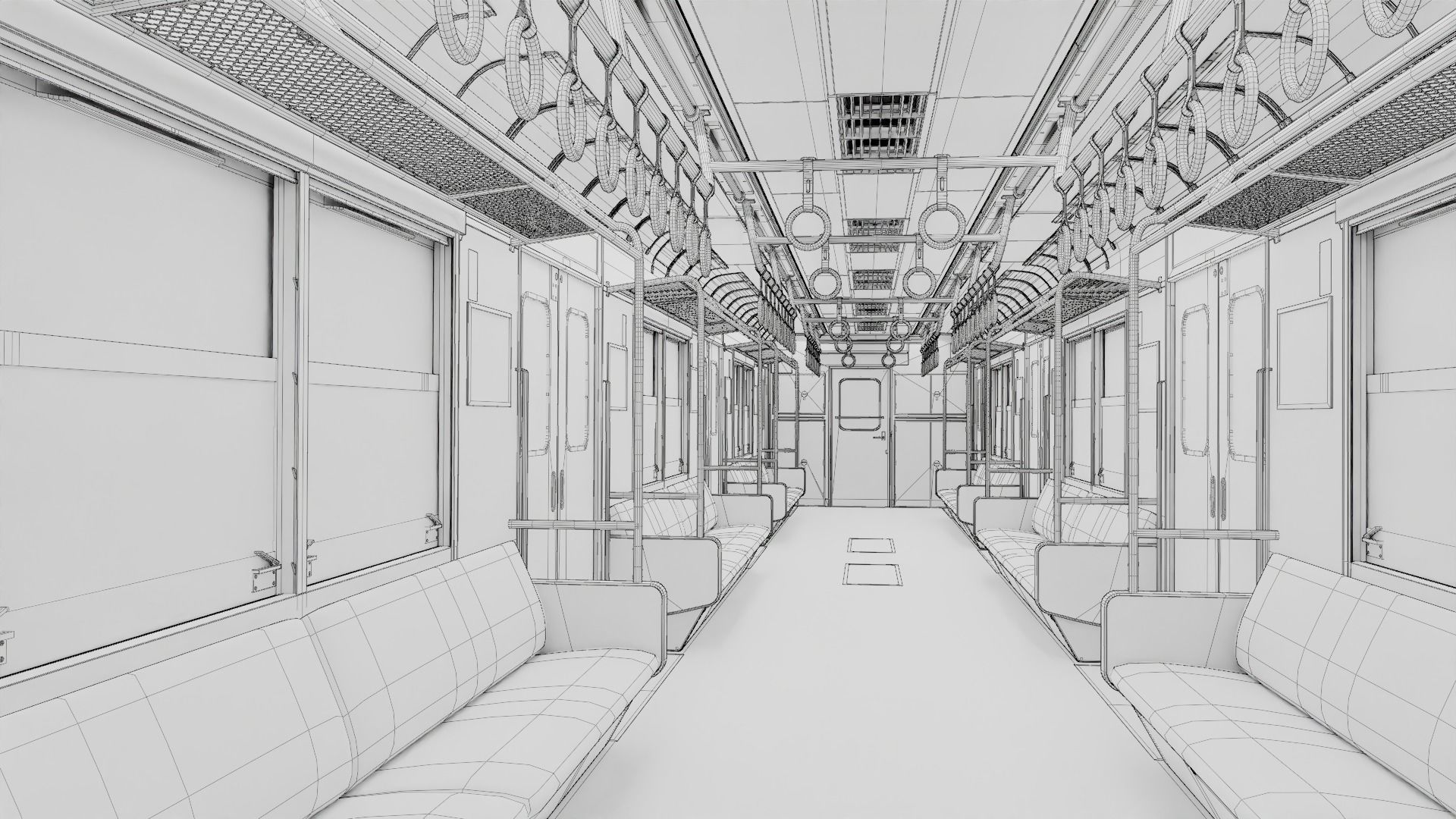 Rigged Japanese Train Joban Line JNR JR 203 3D model_29