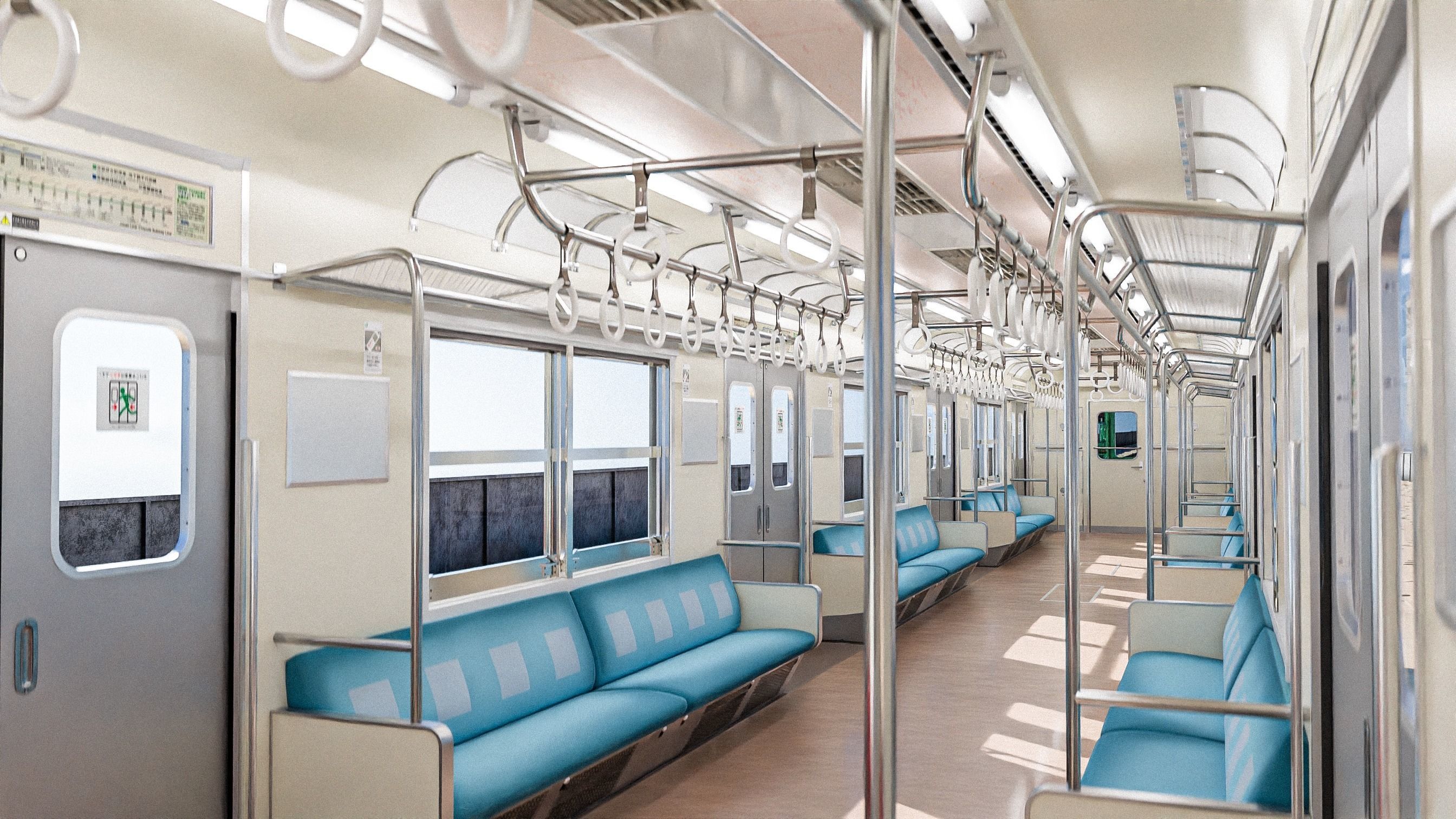 Rigged Japanese Train Joban Line JNR JR 203 3D model_20