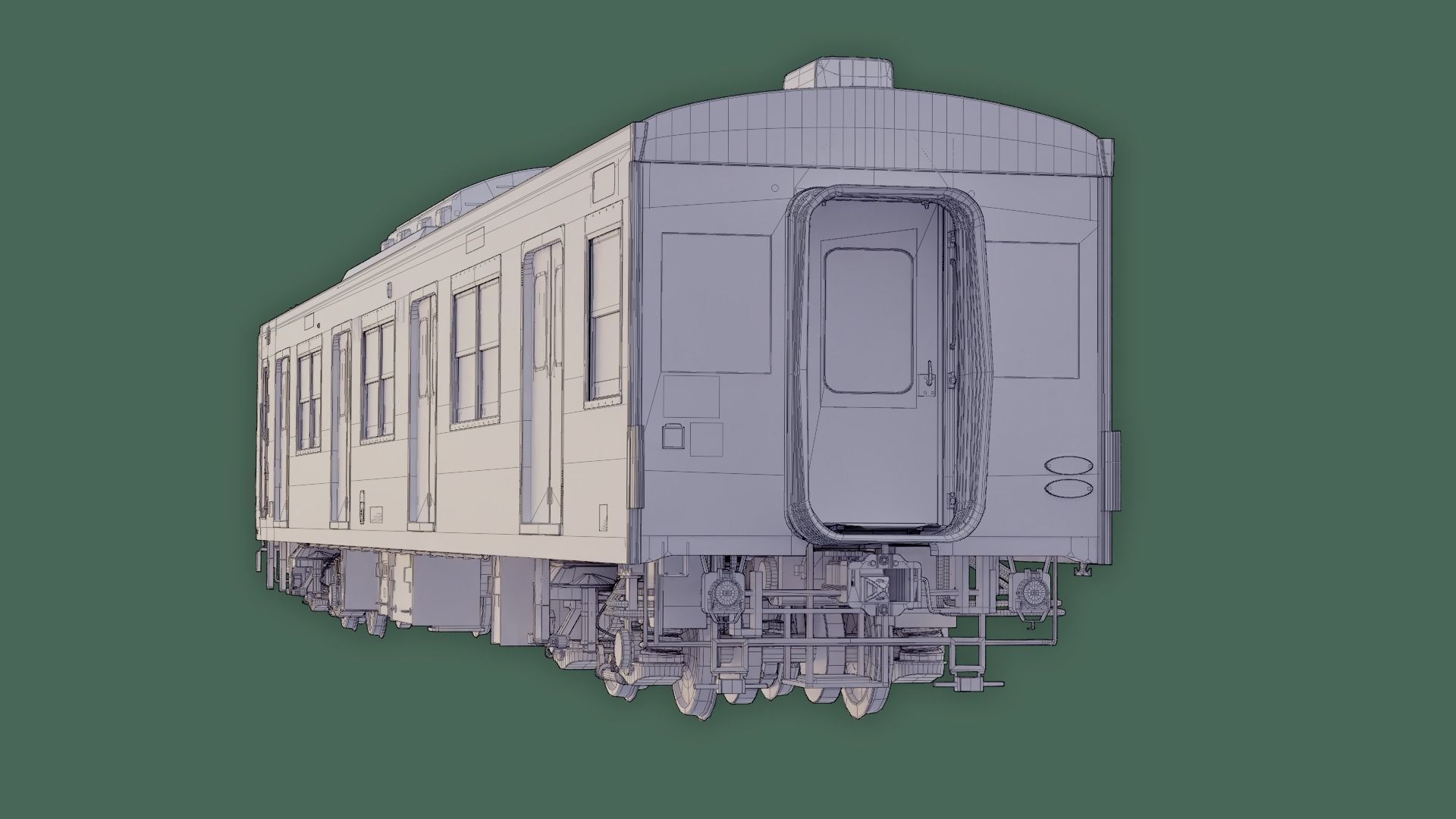 Rigged Japanese Train Joban Line JNR JR 203 3D model_28