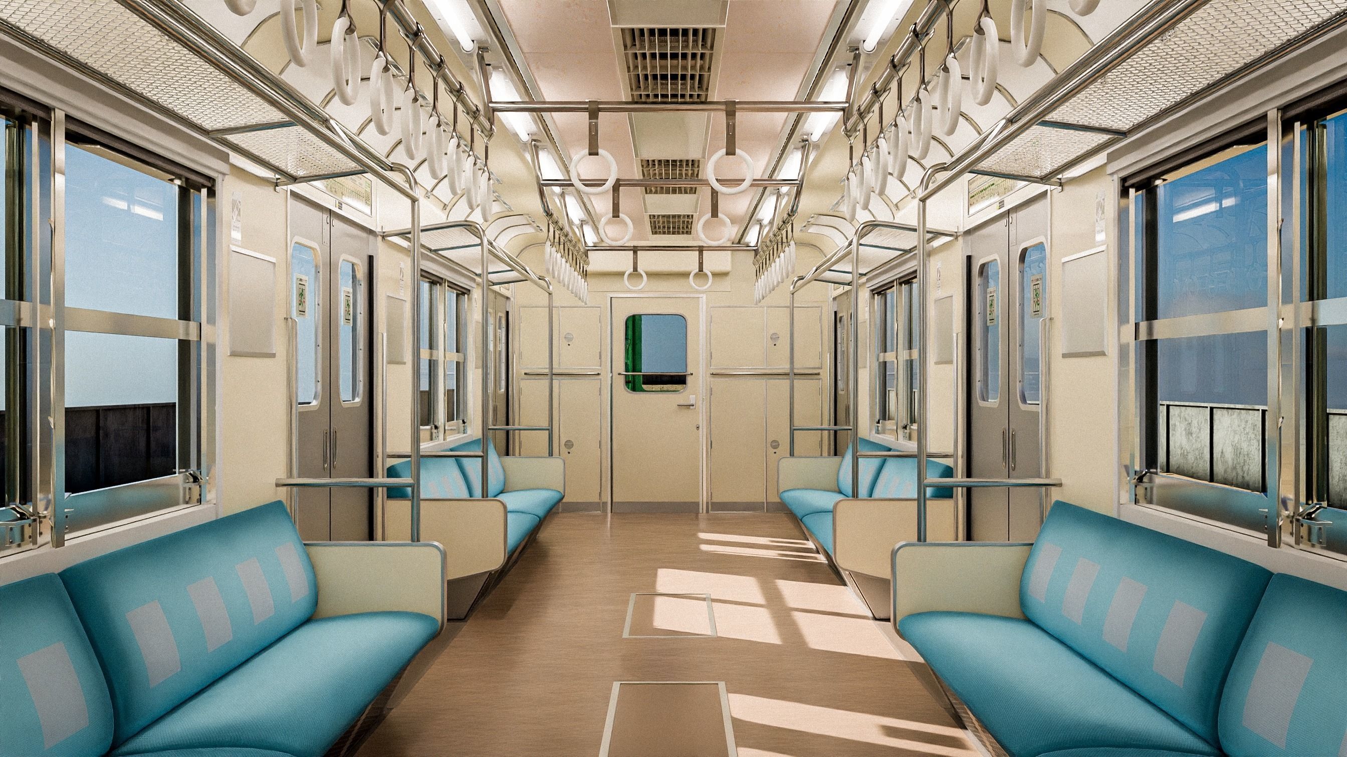 Rigged Japanese Train Joban Line JNR JR 203 3D model_18