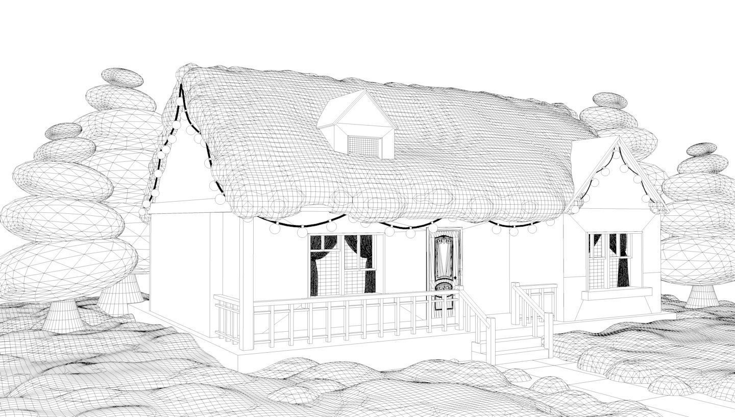 Snow House 3D model_2
