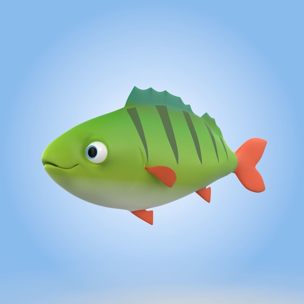 Perch Fish 3D model_3