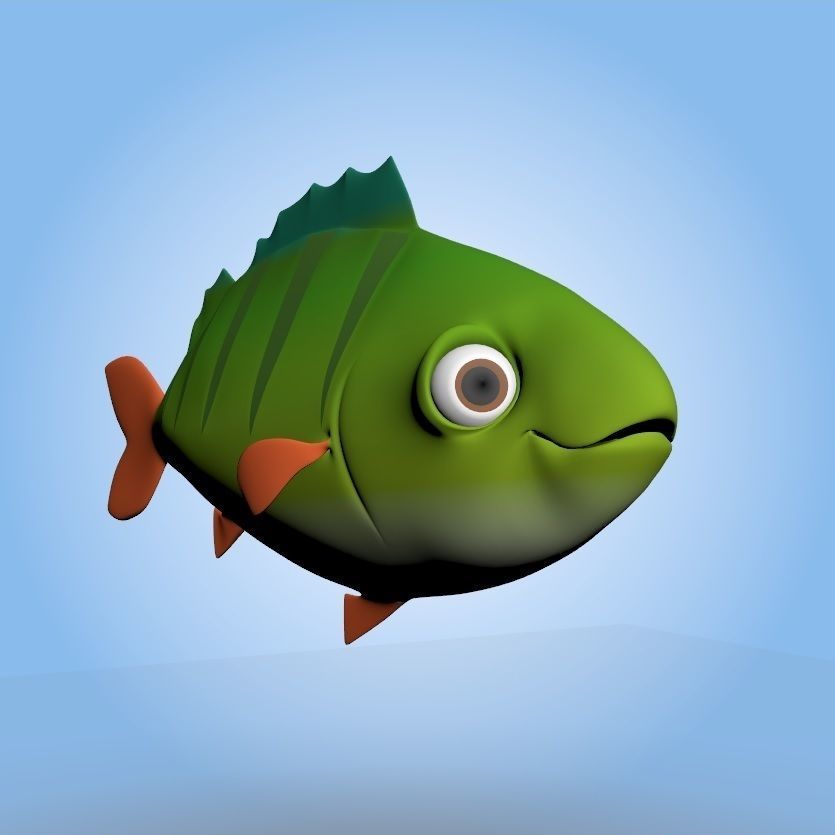 Perch Fish 3D model_5