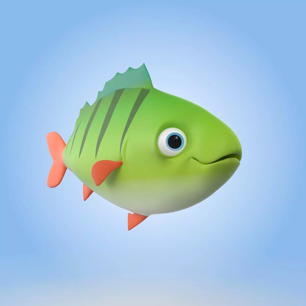Perch Fish 3D model_0