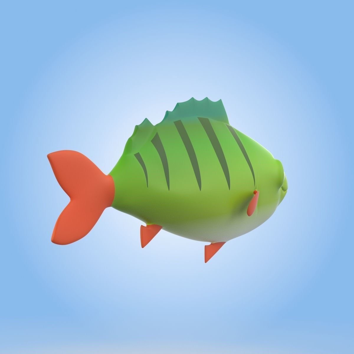 Perch Fish 3D model_2