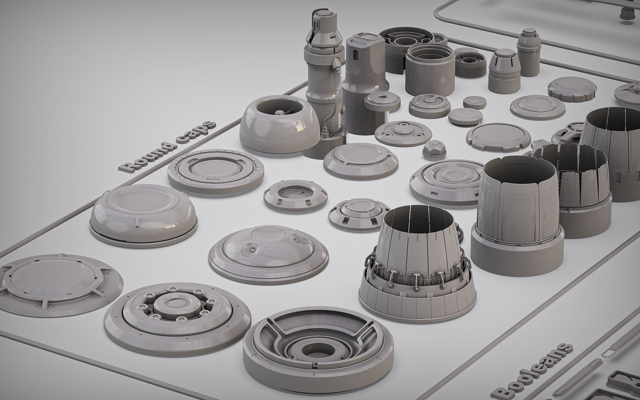 Vehicle Kitbash 3D model_3