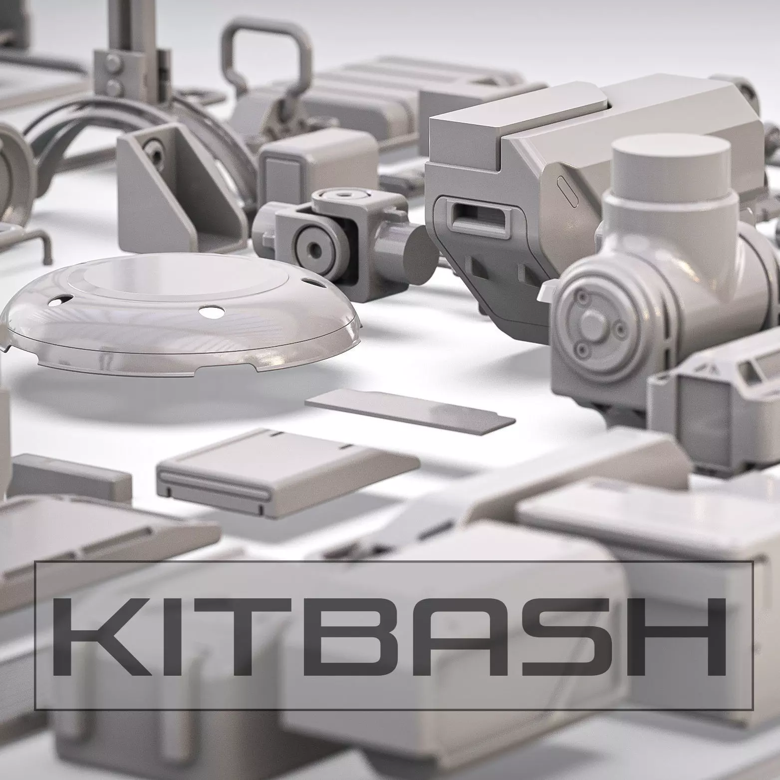 Vehicle Kitbash 3D model_0