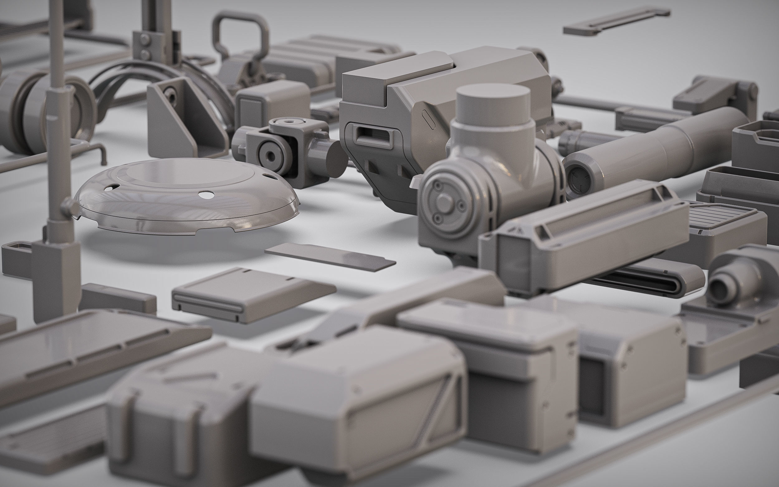 Vehicle Kitbash 3D model_6