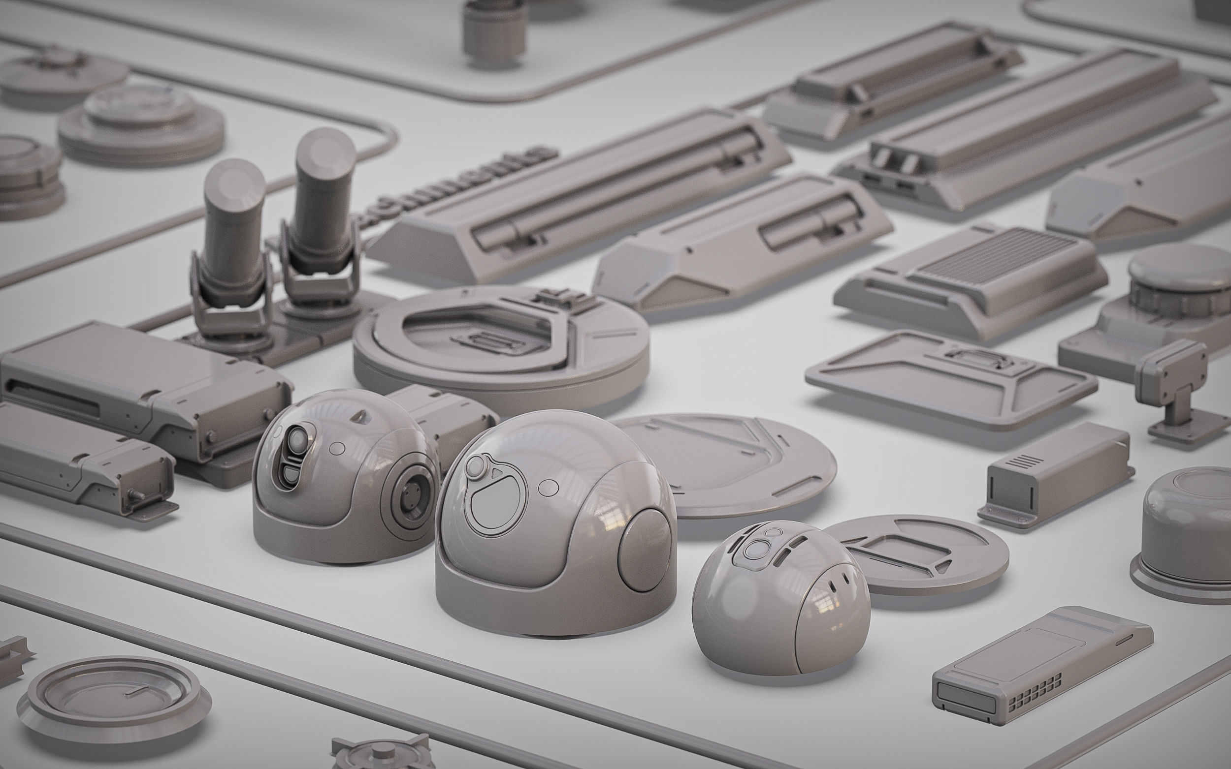 Vehicle Kitbash 3D model_4