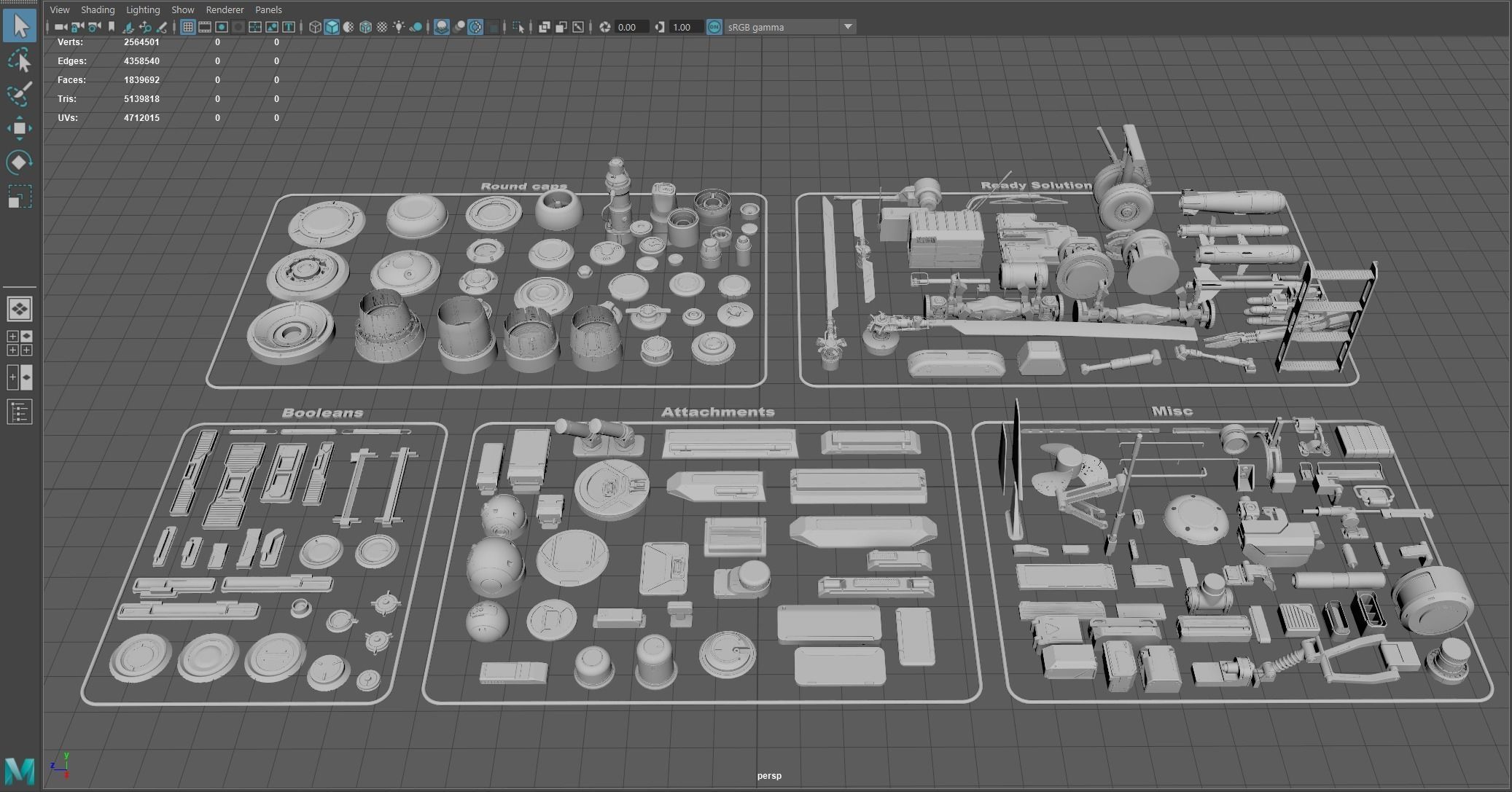 Vehicle Kitbash 3D model_8