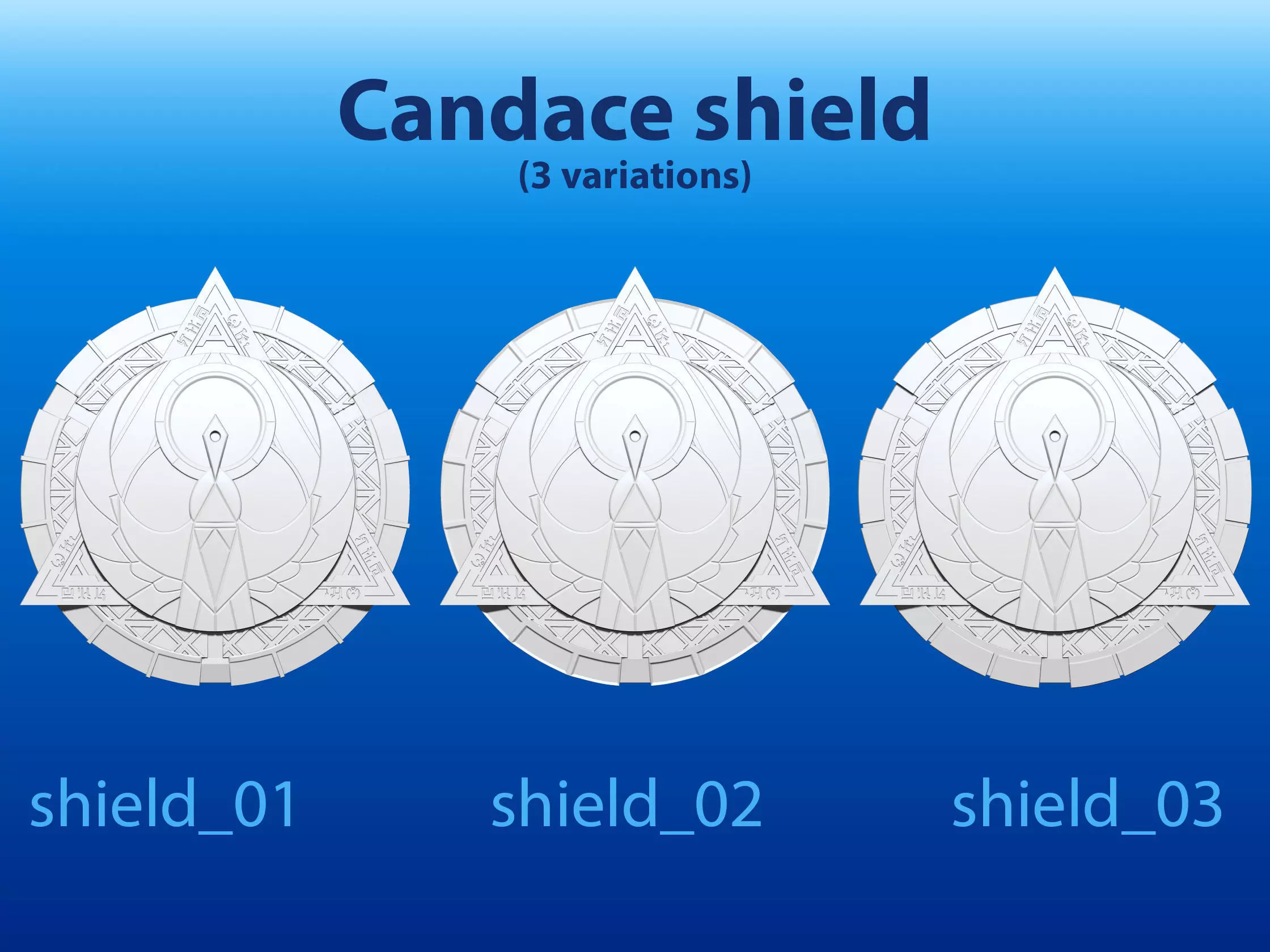 Shield of Candace from Genshin impact for cosplay 3D print model_0