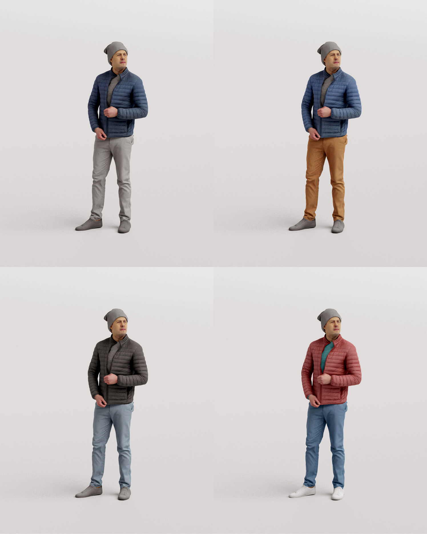 Humano Winter Autumn Man 1107 3D model_7