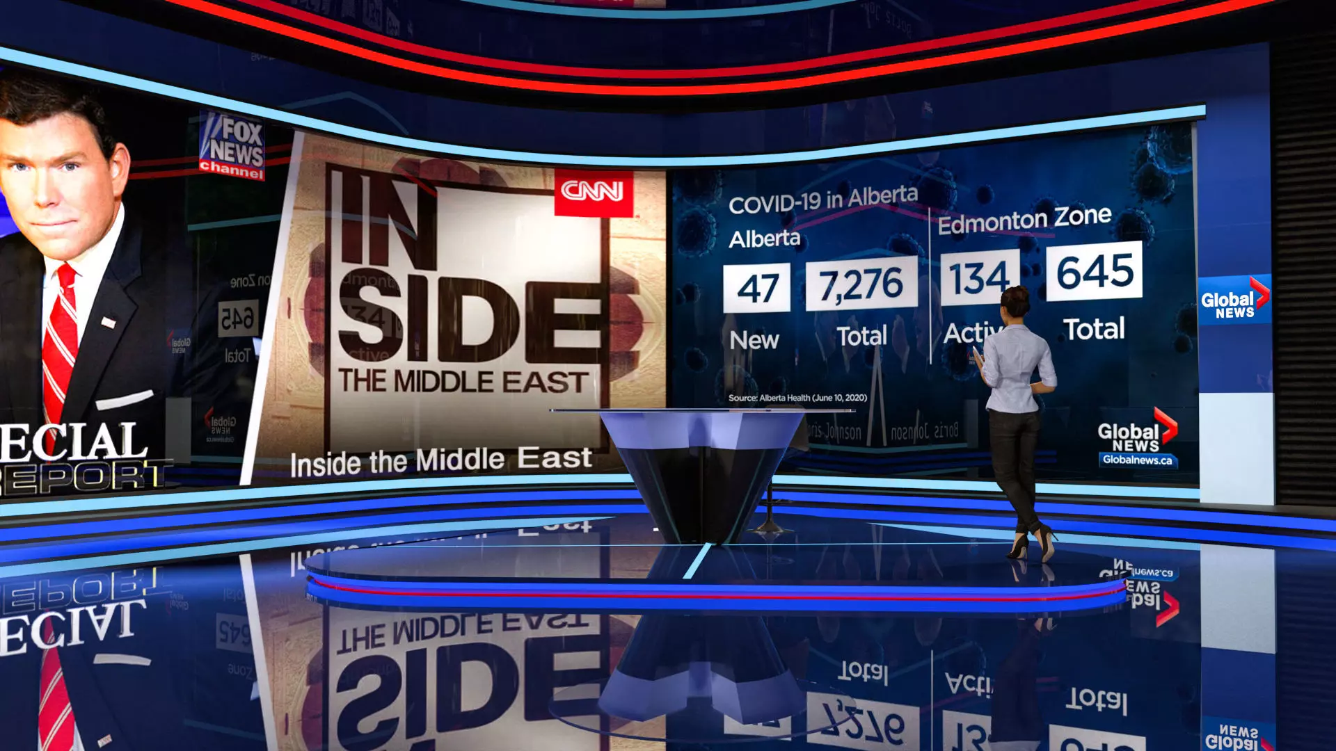 Global News Studio 3D model