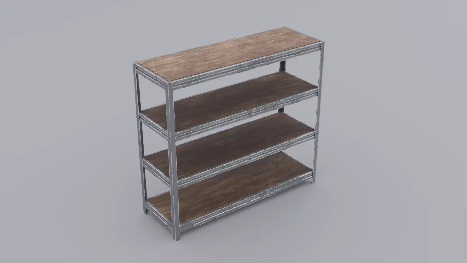 Industrial Shelf Low-poly 3D model_0