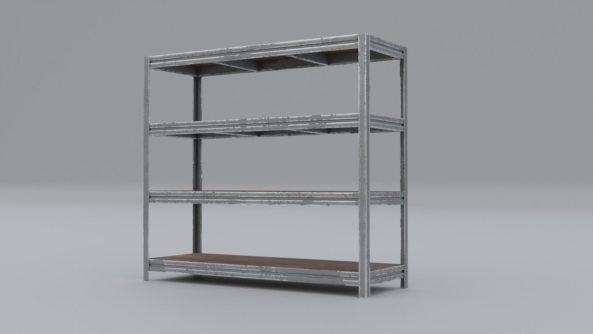 Industrial Shelf Low-poly 3D model_3