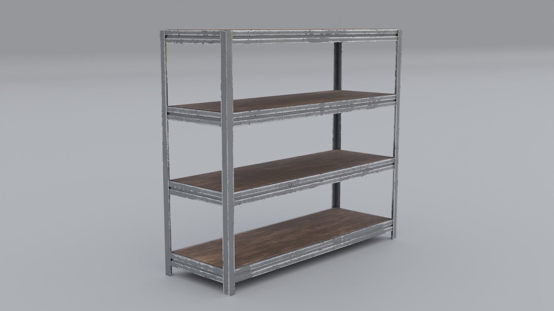 Industrial Shelf Low-poly 3D model_2
