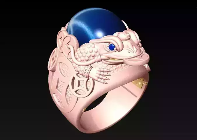 Toad ring - Jin Chan ring - N1232