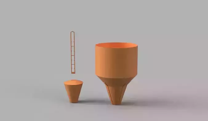 Oils funnel heavy duty Free 3D model