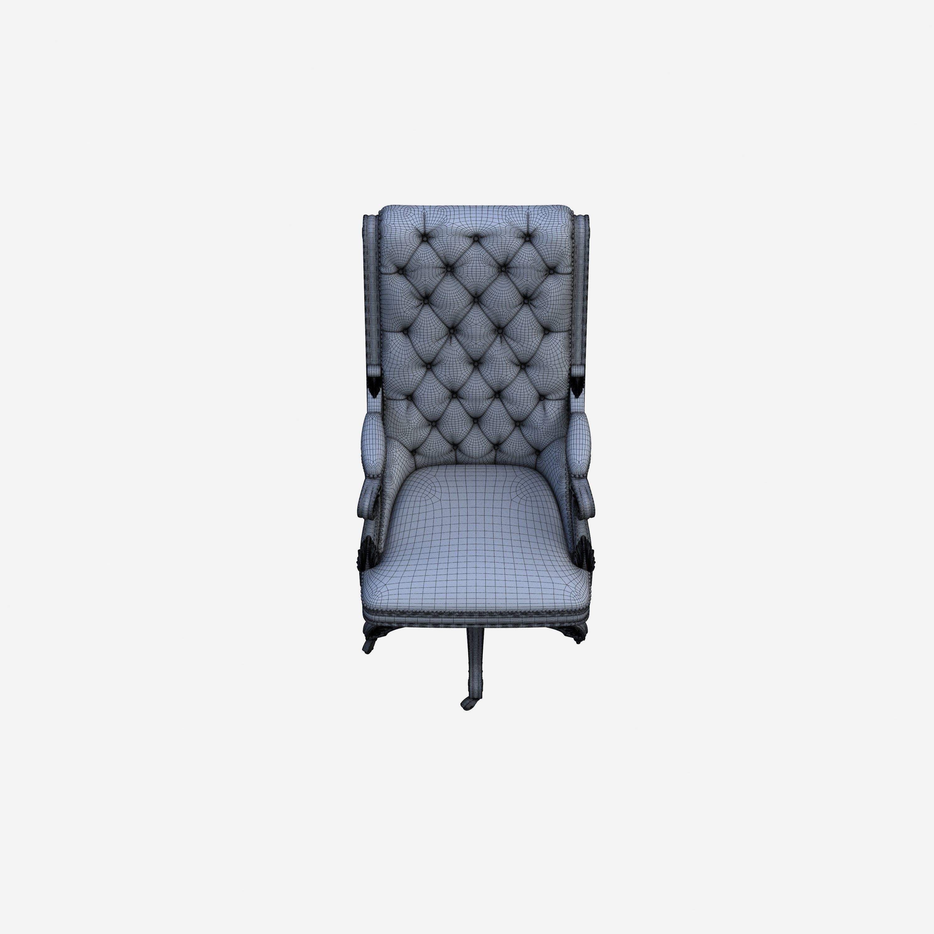 Classic armchair 3D model_8