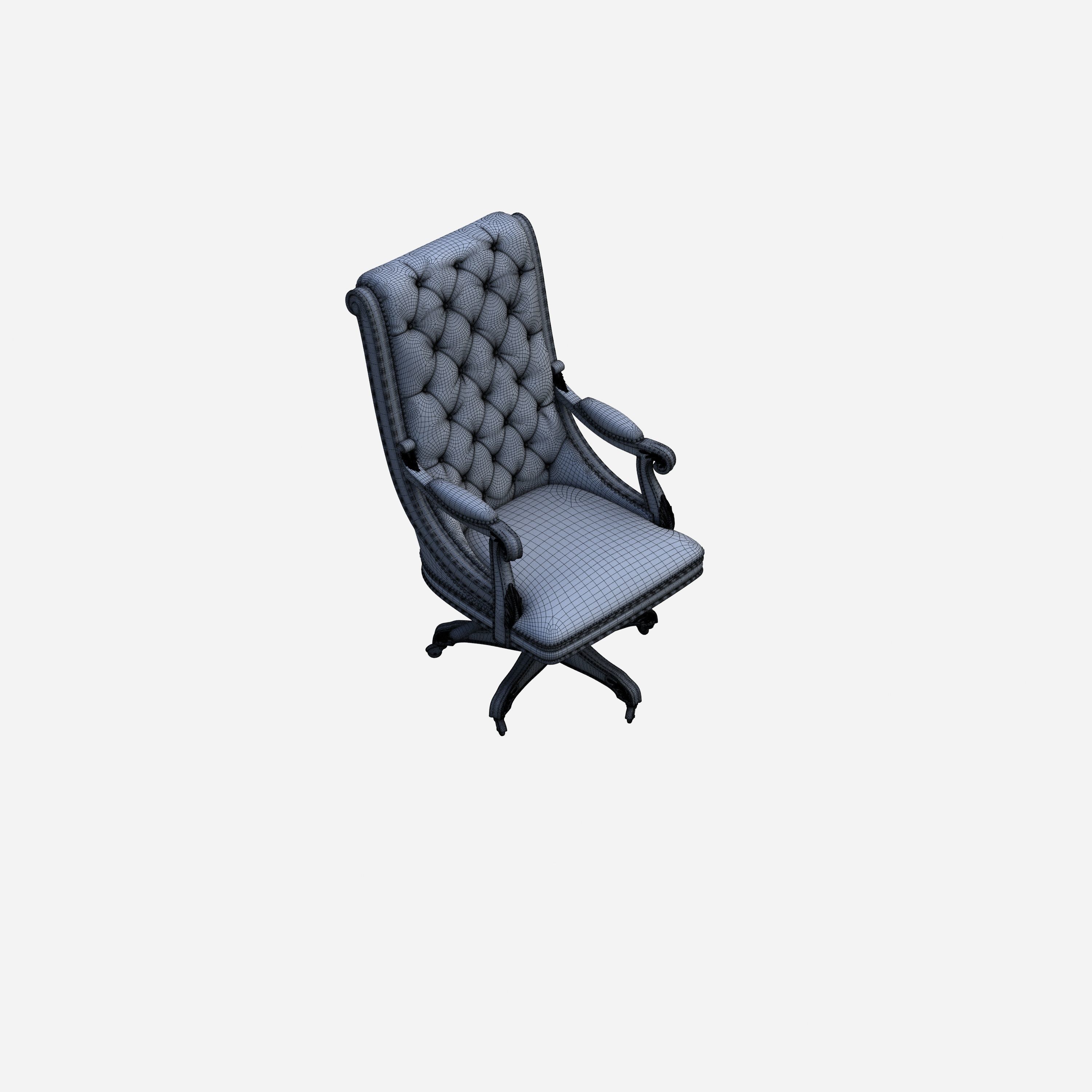 Classic armchair 3D model_9