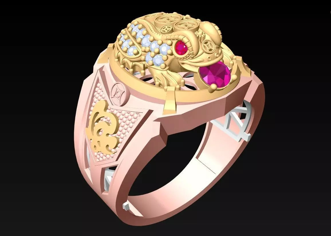 Toad ring - Jin Chan ring - N1318 3D print model