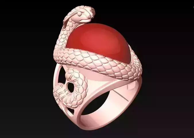 Snake Ring - Oval Rings - N1245
