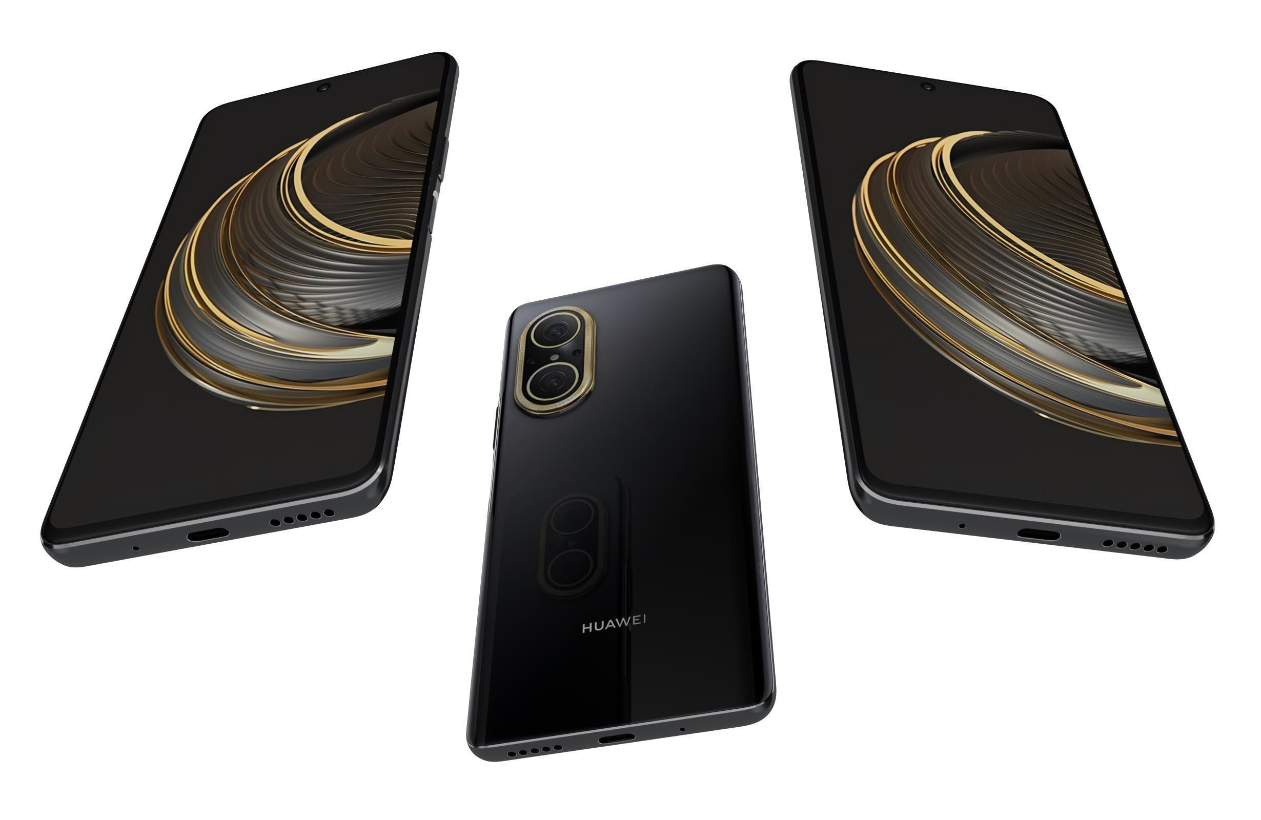 Huawei Nova 10 Youth Black Low-poly 3D model_1