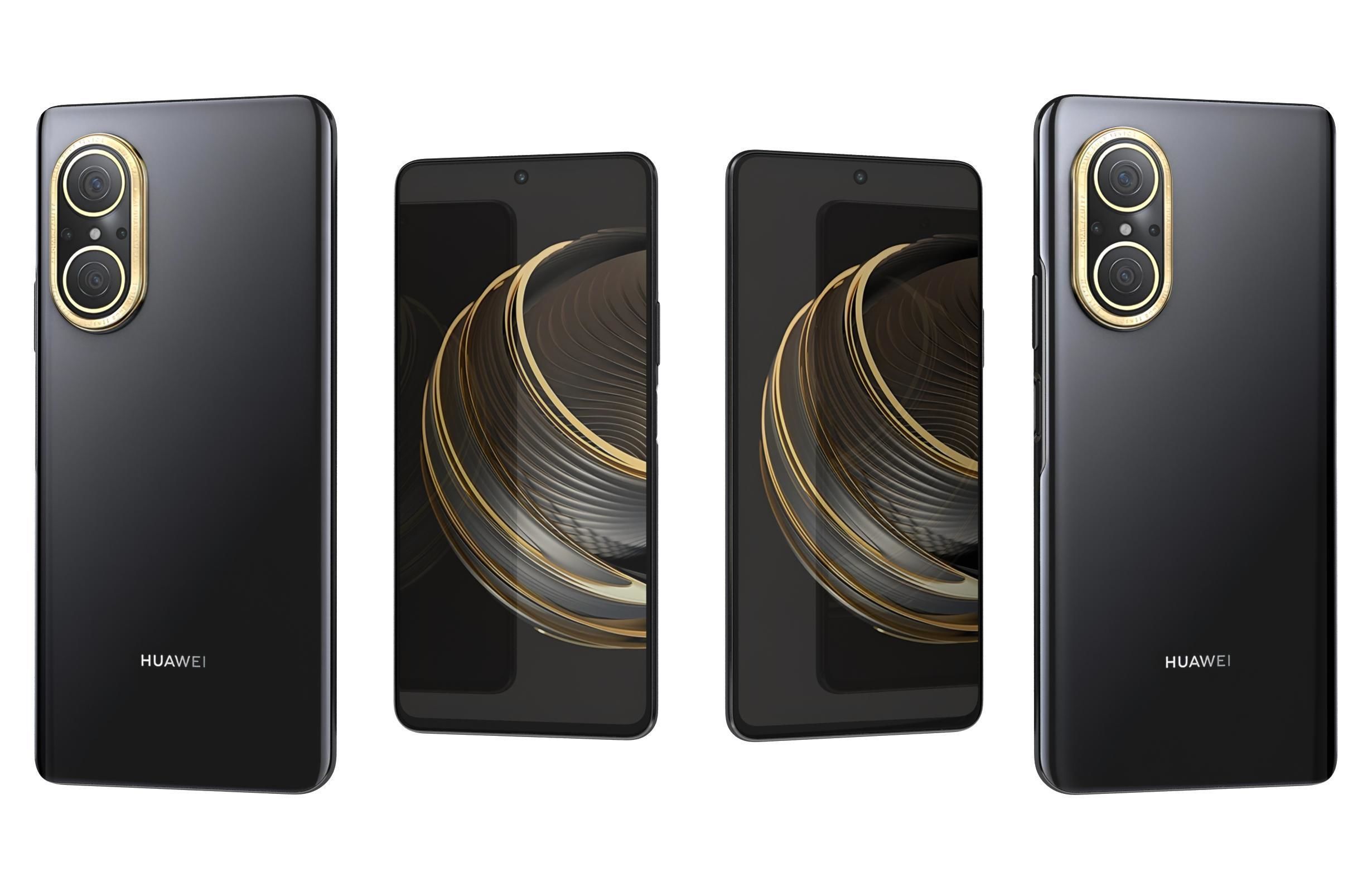 Huawei Nova 10 Youth Black Low-poly 3D model_3