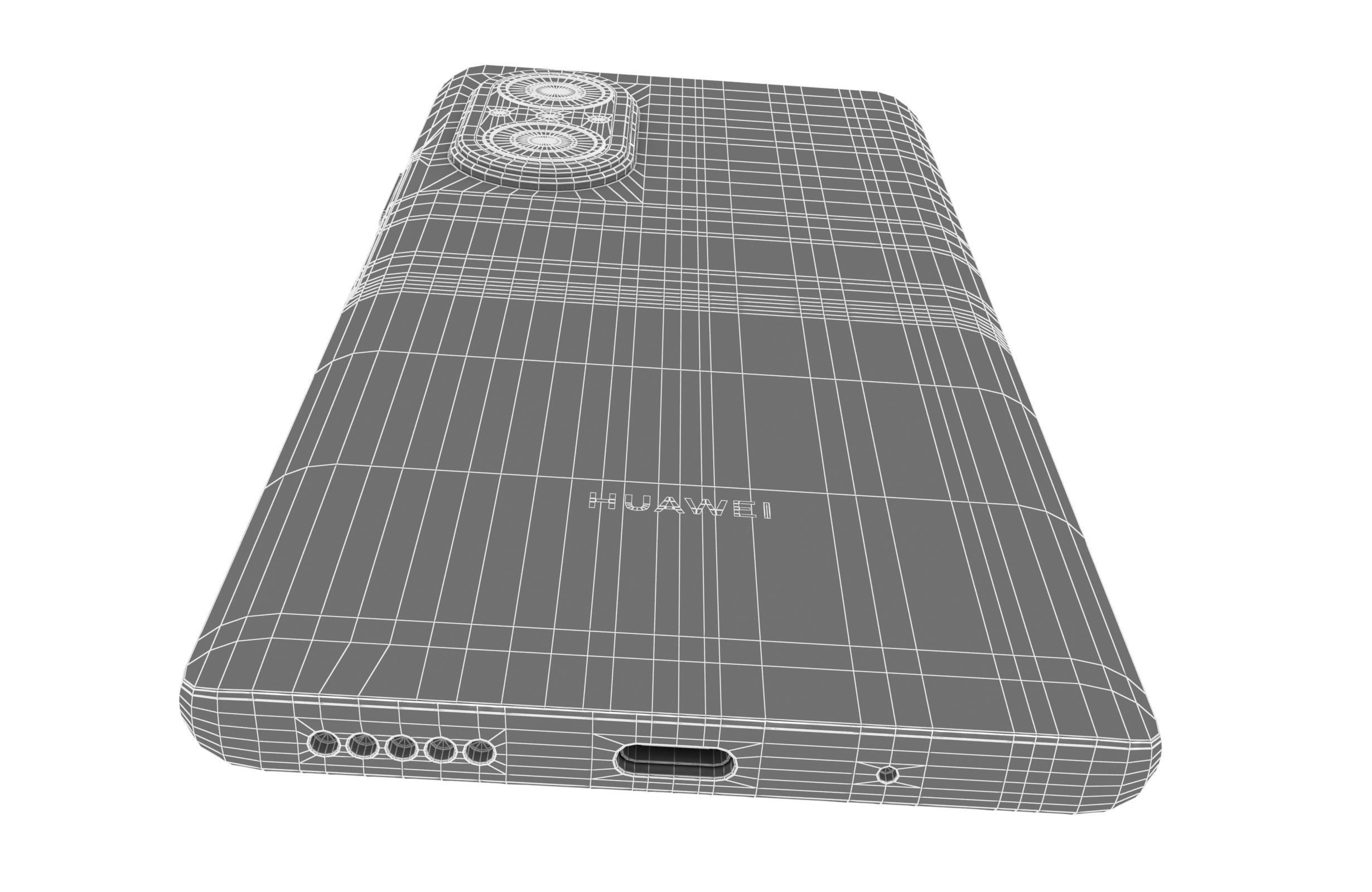 Huawei Nova 10 Youth Black Low-poly 3D model_21