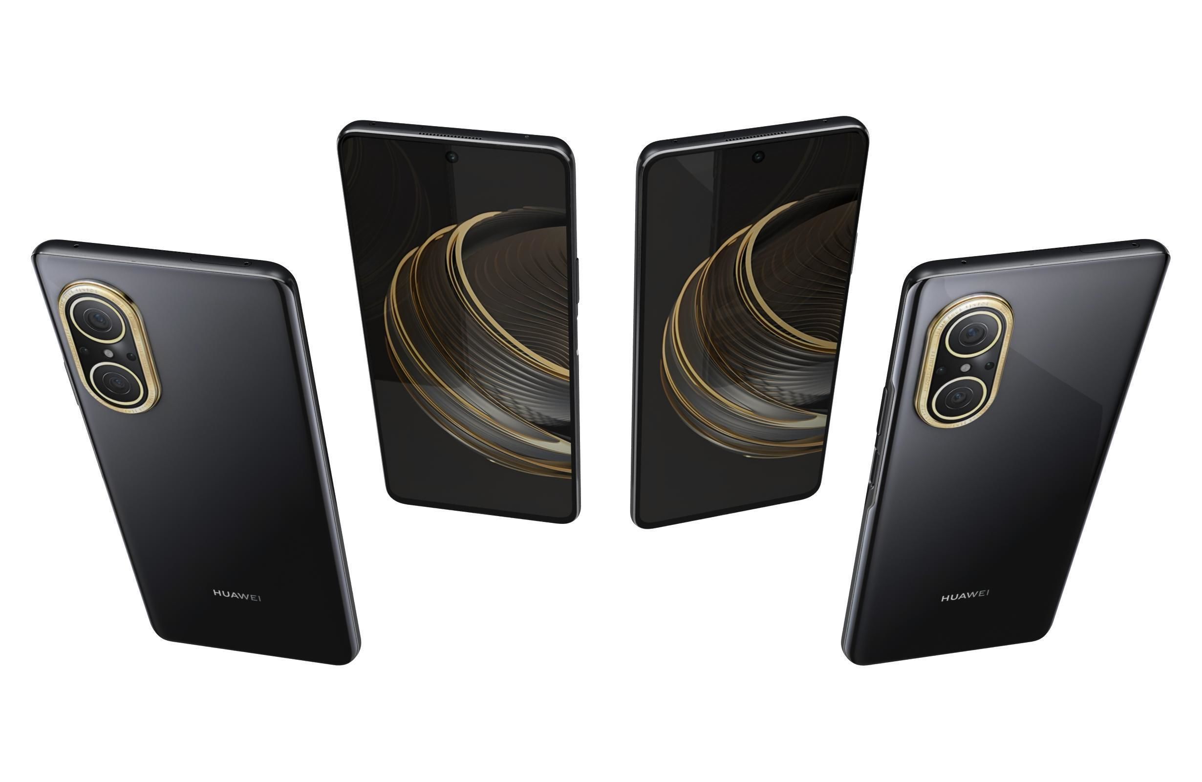 Huawei Nova 10 Youth Black Low-poly 3D model_4