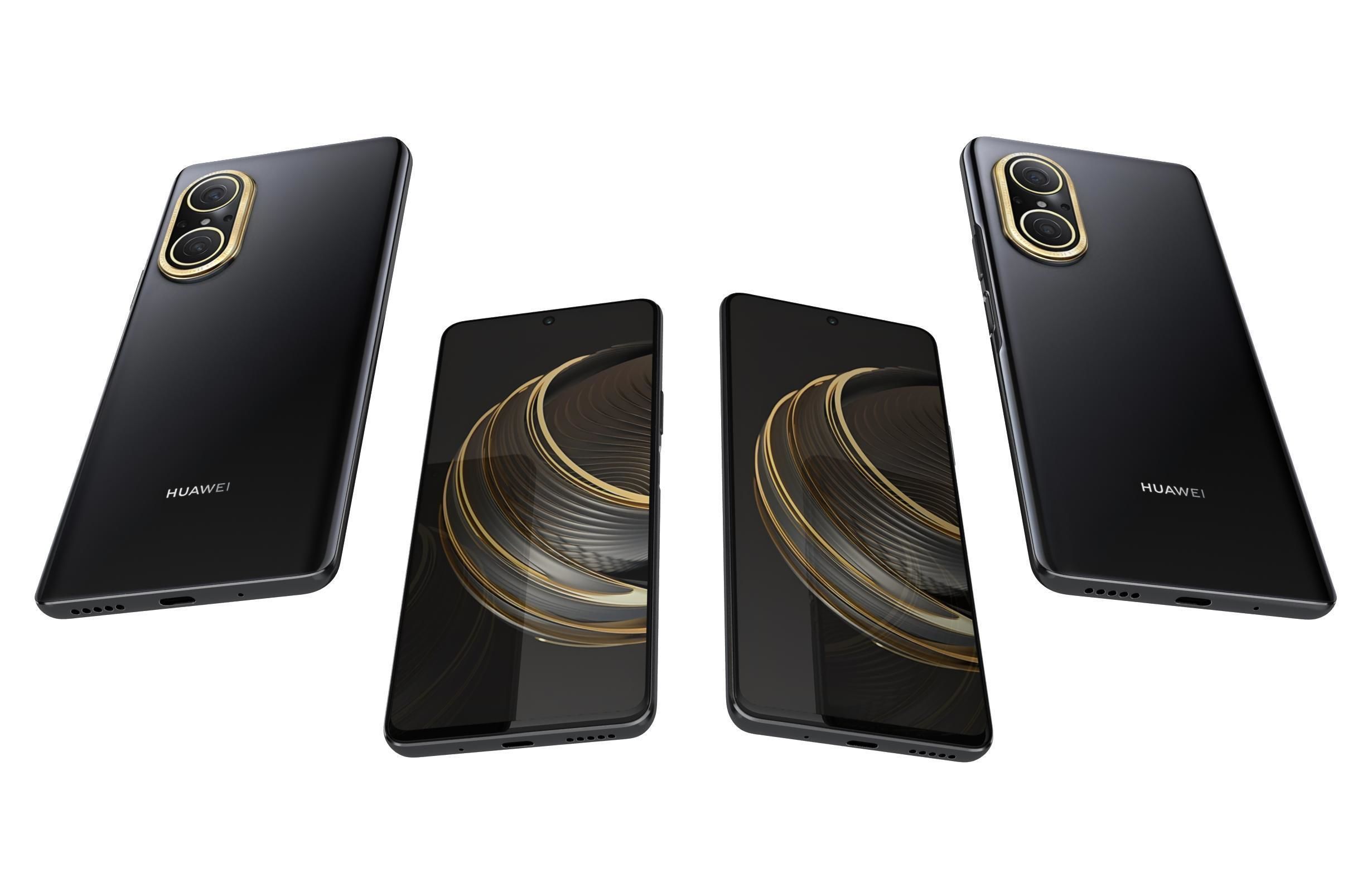 Huawei Nova 10 Youth Black Low-poly 3D model_5