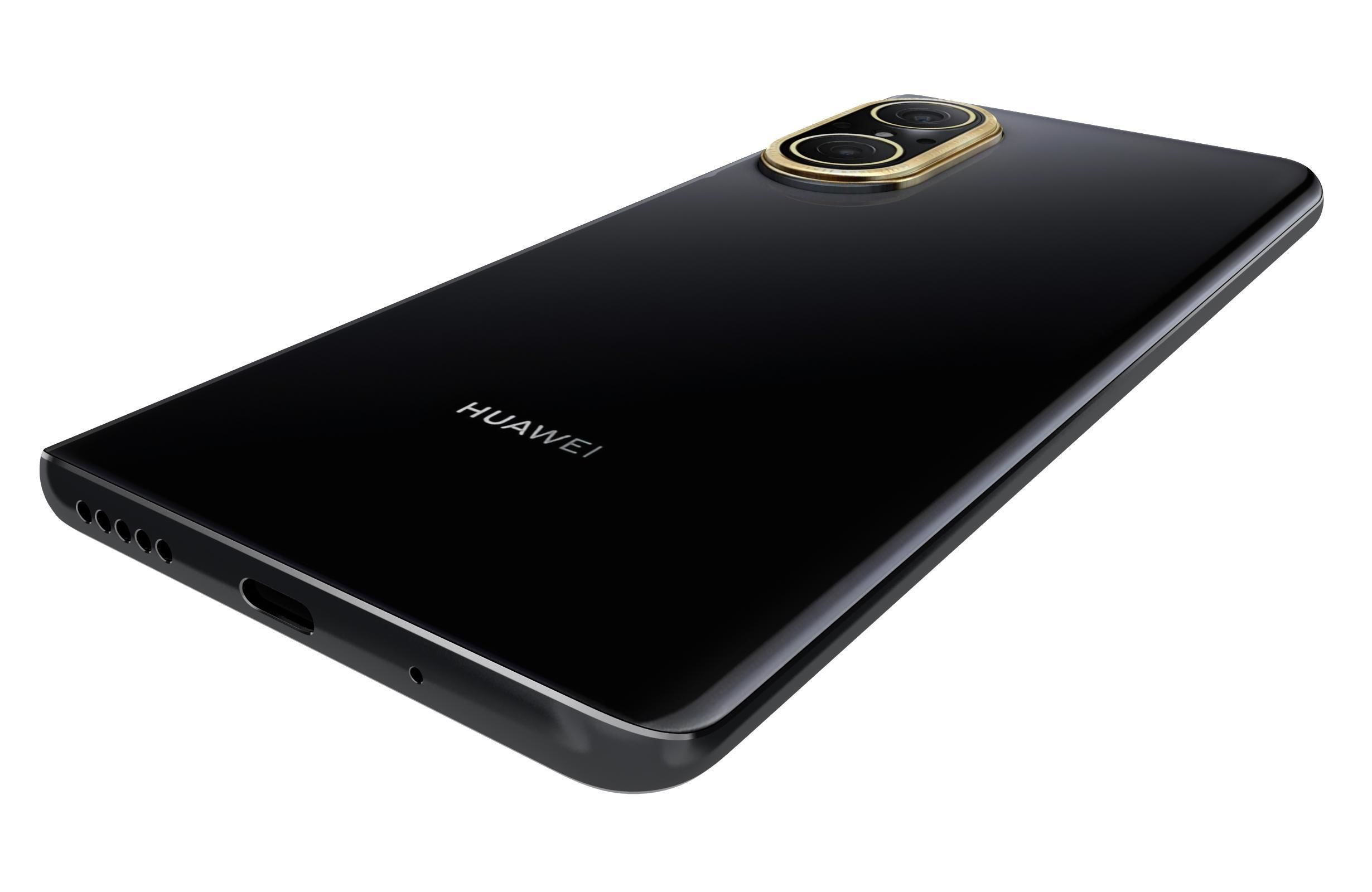 Huawei Nova 10 Youth Black Low-poly 3D model_14