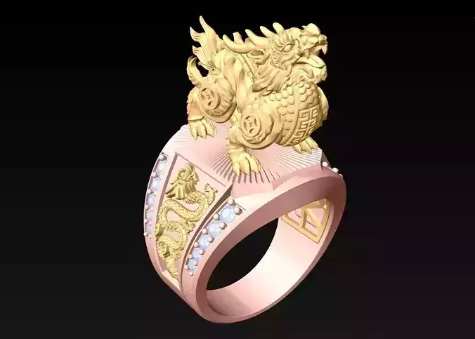 Pixiu Ring - Unicorn Ring - N1840