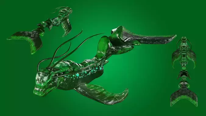 Deep Sea Fish Free low-poly 3D model