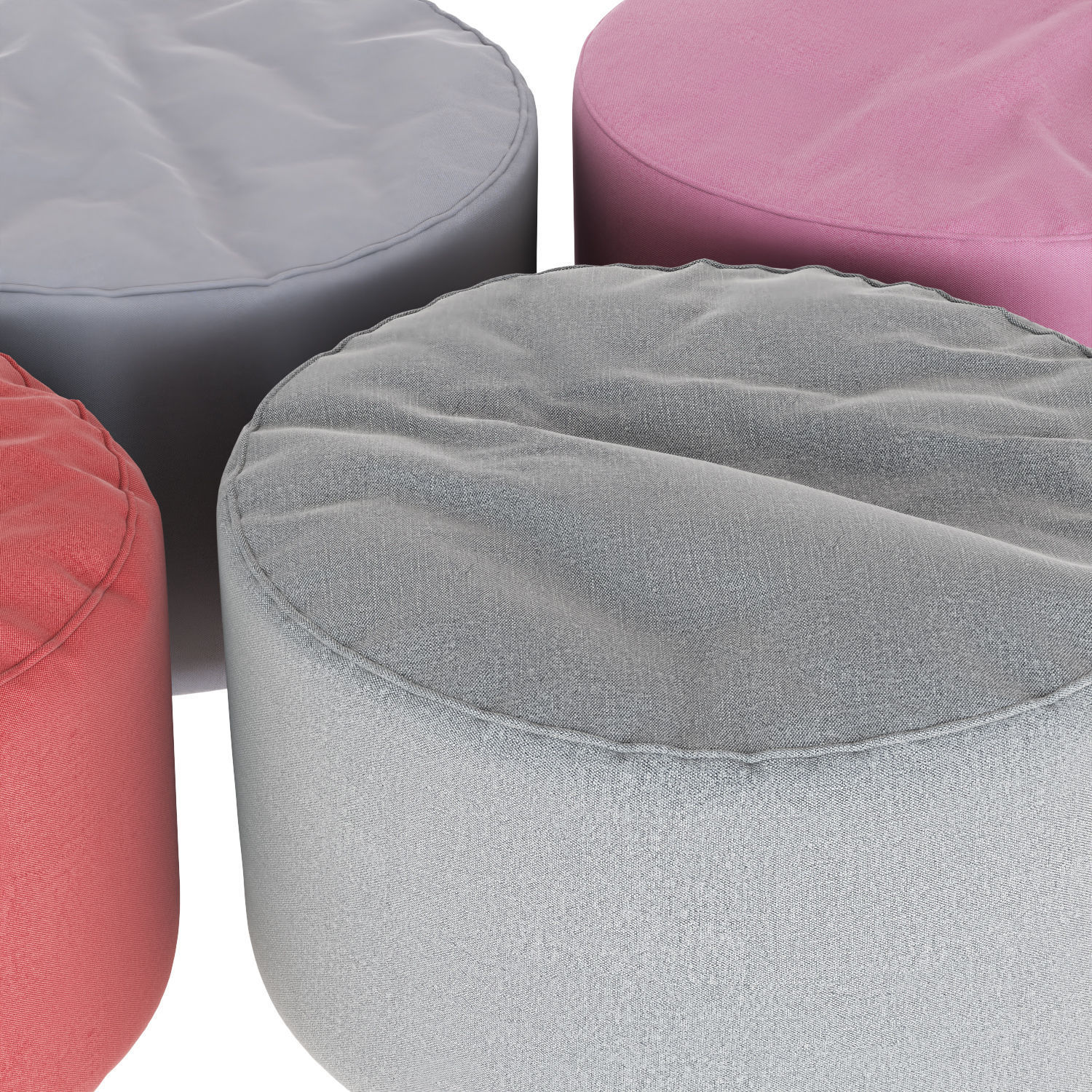 Bag pouf comfort line 3D model_4