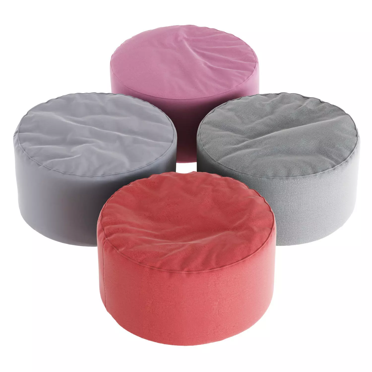 Bag pouf comfort line 3D model_0