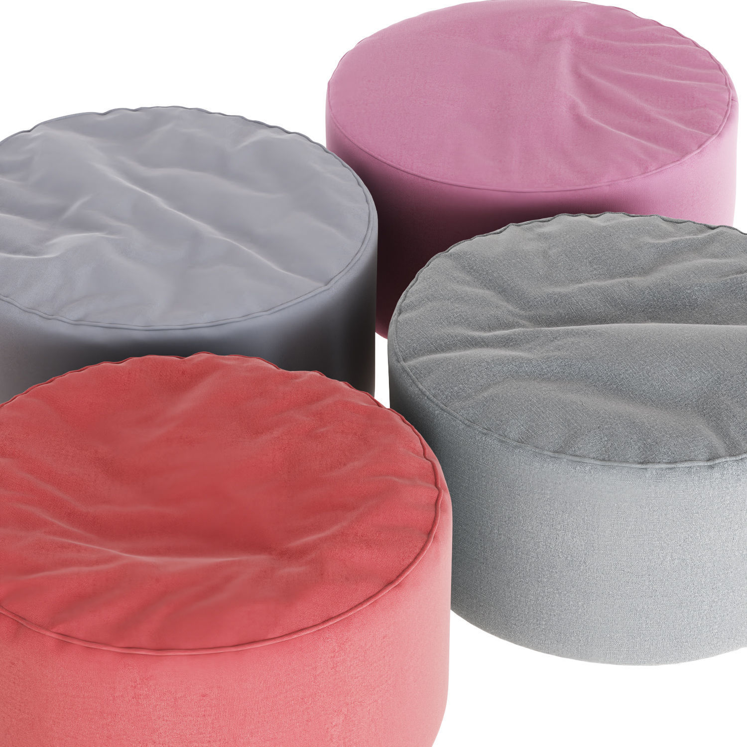 Bag pouf comfort line 3D model_2