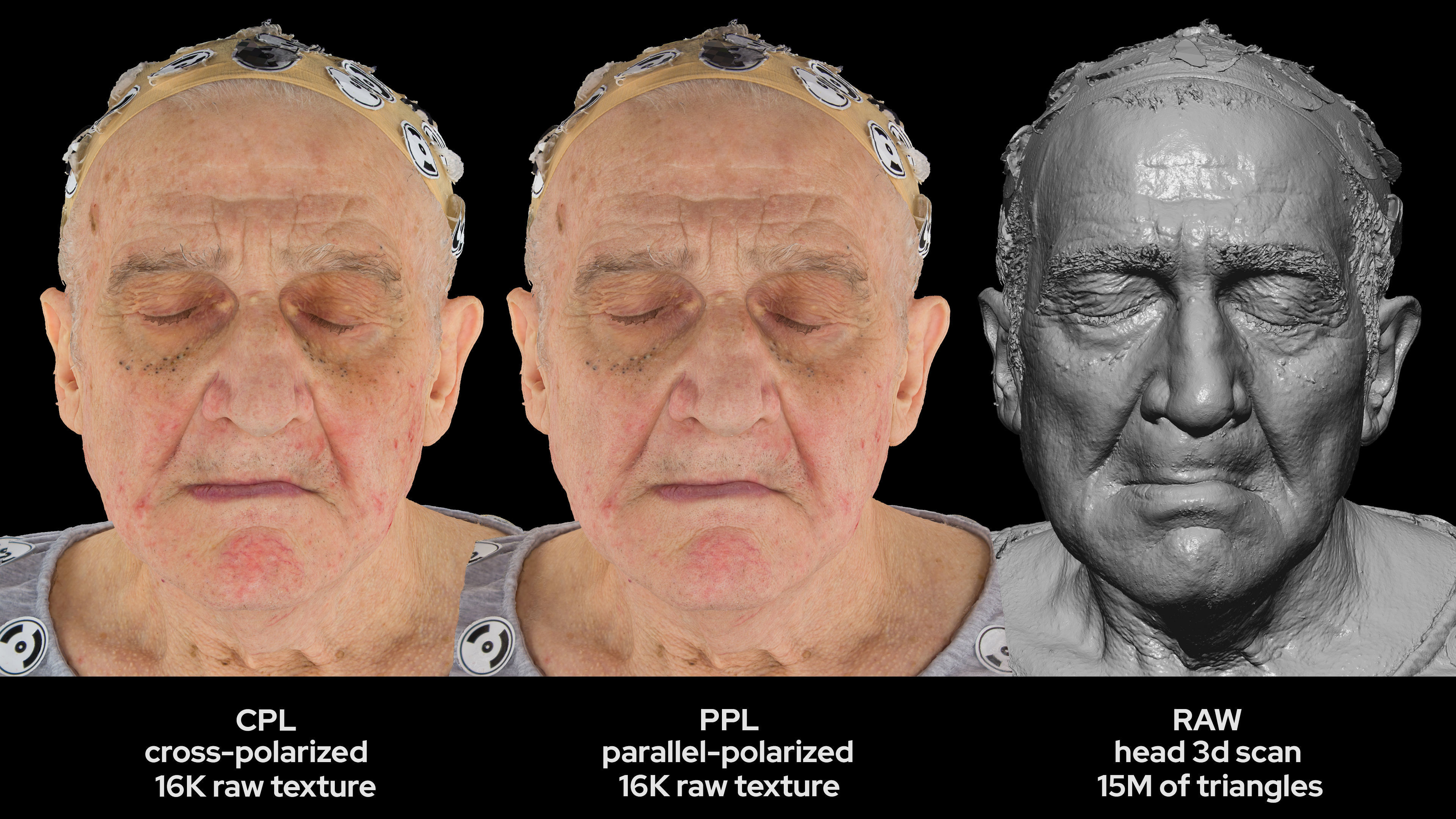 European Male 70s head scan 008 3D model_5