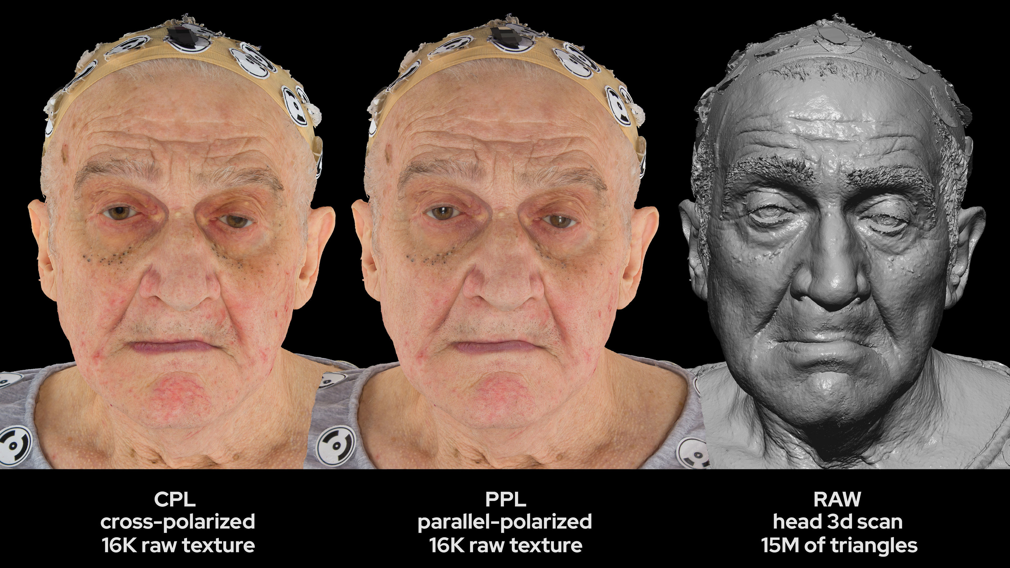 European Male 70s head scan 008 3D model_4