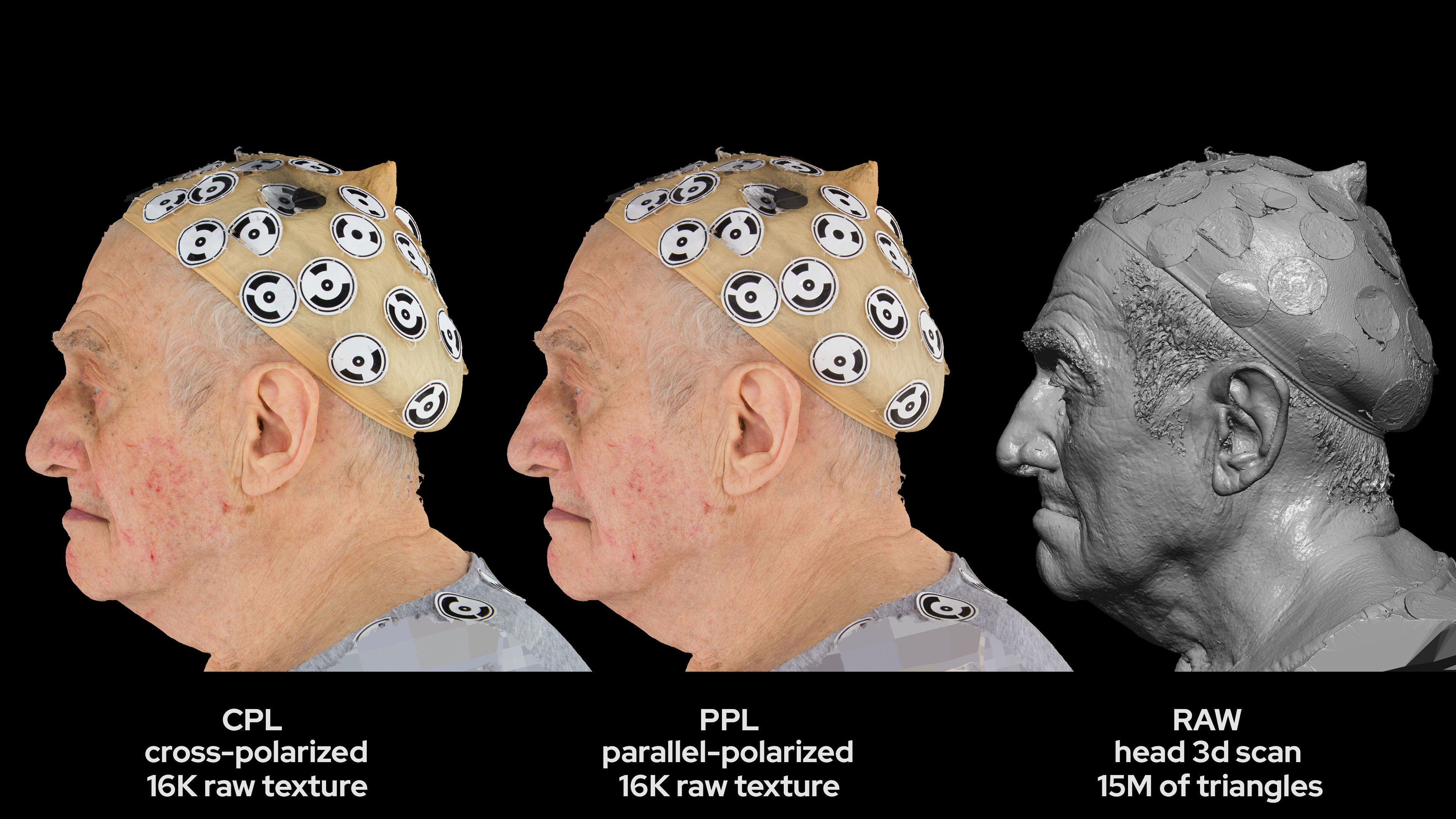 European Male 70s head scan 008 3D model_6