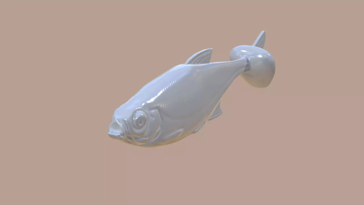 Realistic soft bait fishing lure 3D print model_0