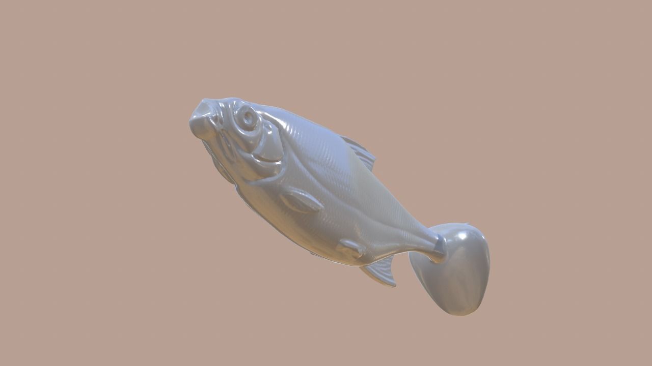 Realistic soft bait fishing lure 3D print model_1