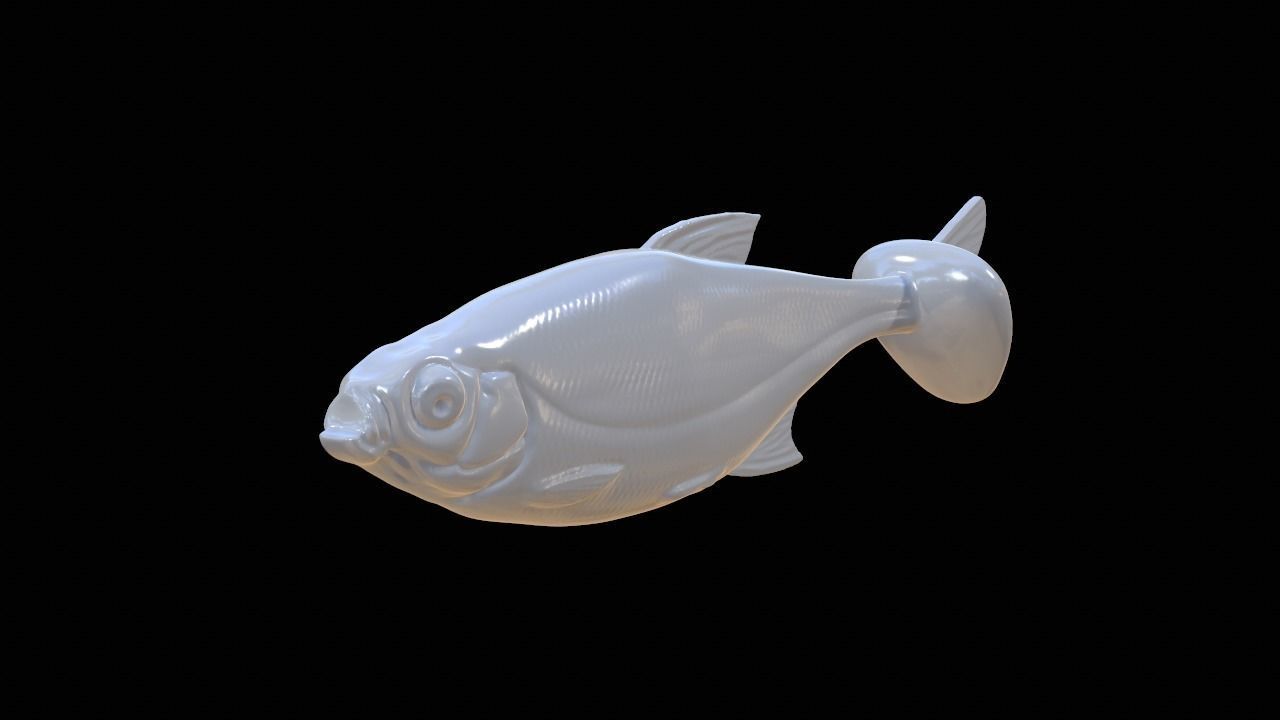 Realistic soft bait fishing lure 3D print model_3